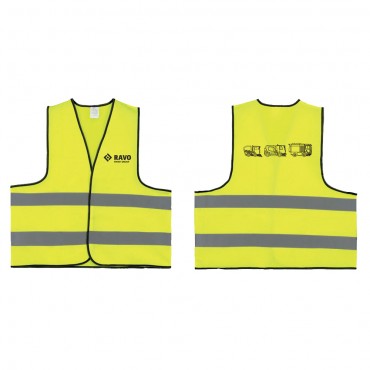 YELLOW SAFETY VEST WITH A RAVO LINE LOGO