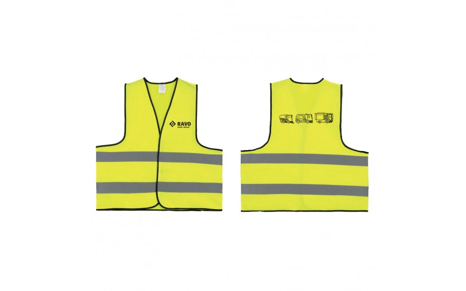 YELLOW SAFETY VEST WITH A RAVO LINE LOGO